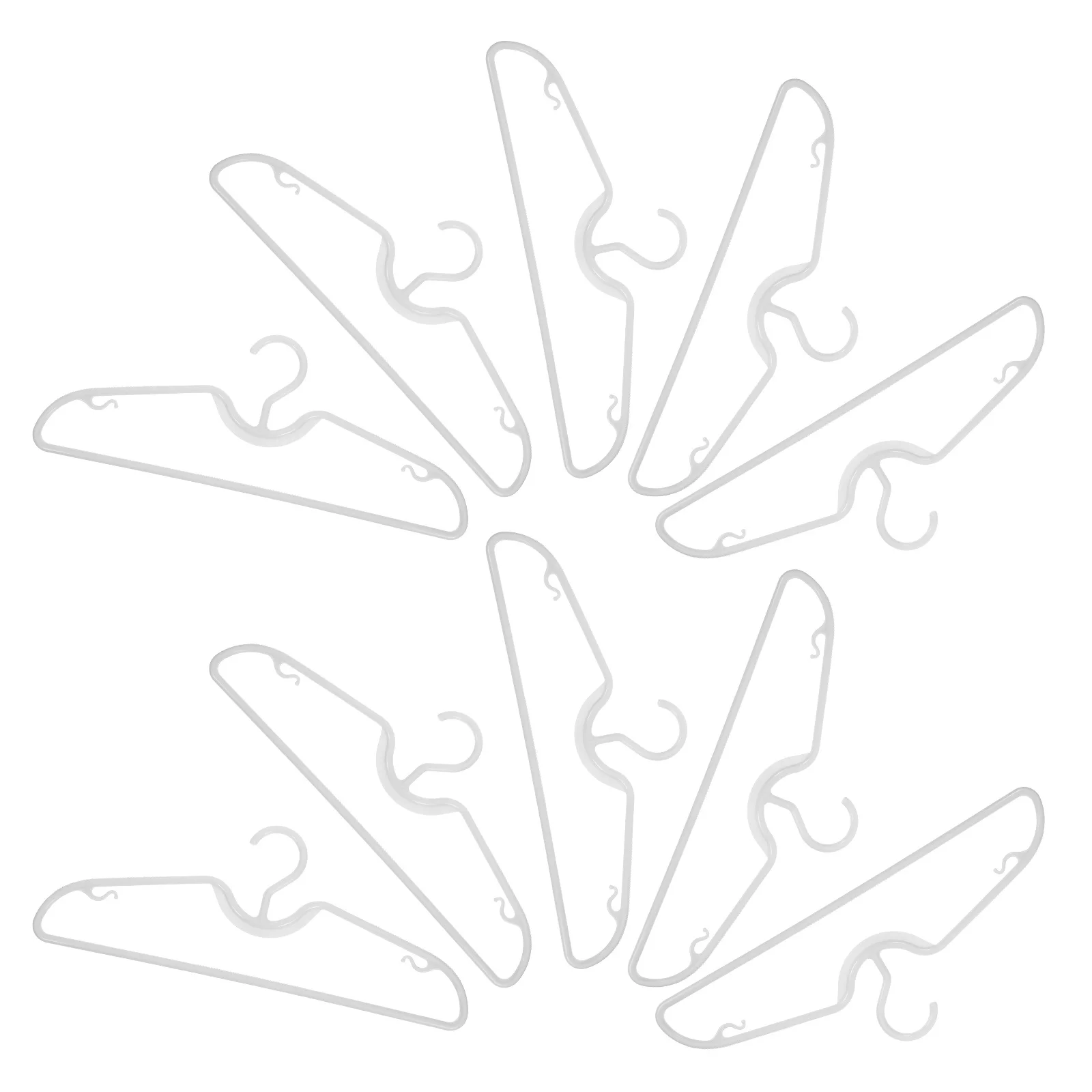 

10Pcs Short Neck Plastic Hangers Non Slip Space Saving Closet Organizers Shirt Clothes Hanger Storage Pants Hangers Non Slip