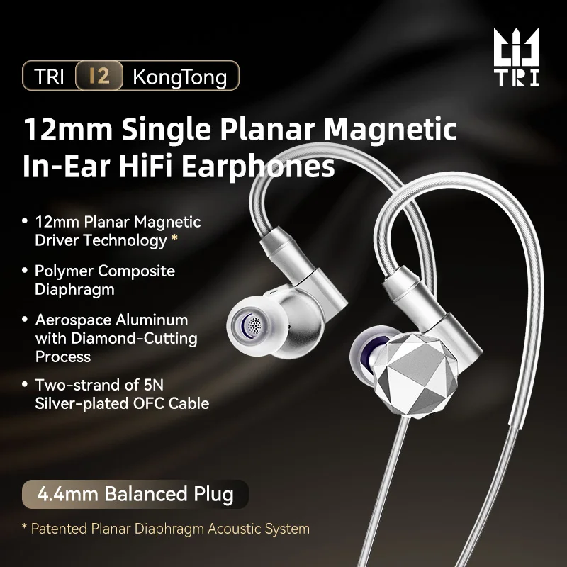 2026 Flagship Masterpiece –TRI i2-KONGTONG IEMS In-Ear Earphones 12mm Single Planar  ORTHODYNAMIC 4.4mm  HiFi Wired  Earbuds