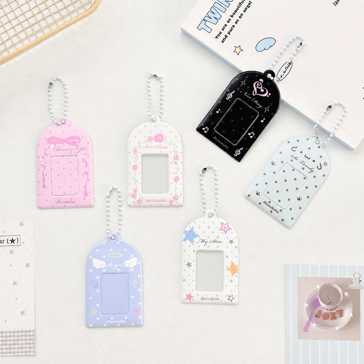 Pvc Card Holder Korean Ins Id Card Holder Bag Charm Multiple S Available Bead Chain Card Holder For Bag Decoration Backpack