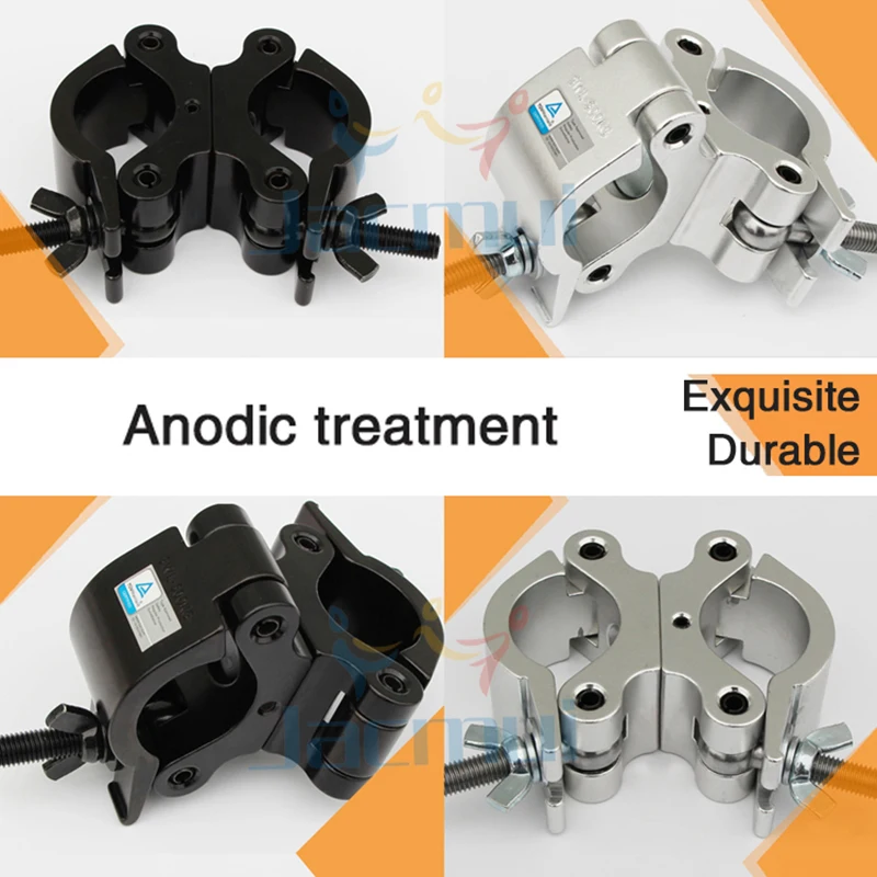 Aluminum swivel scaffolding truss clamp Stage Lights Hook truss Double Swivel coupler Tube 48 - 51mm for Max Loading 500kg