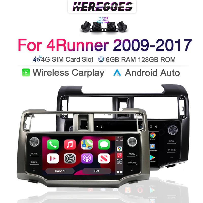 

9" Carplay 720P Android 10.0 Car Radio For Toyota 4Runner 4 Runner 2009-2017 Multimedia Player GPS Stereo 6G+128G Wifi Head Unit