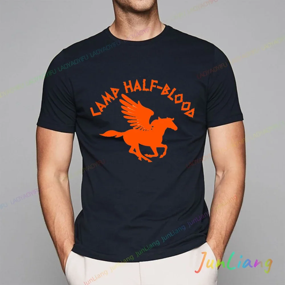 مخيم نصف الدم تي شيرت التدريب مخيم لعبة تي شيرت للرجال للجنسين النساء Y2k 100% القطن الملابس الجمالية قصيرة الأكمام المحملة #3