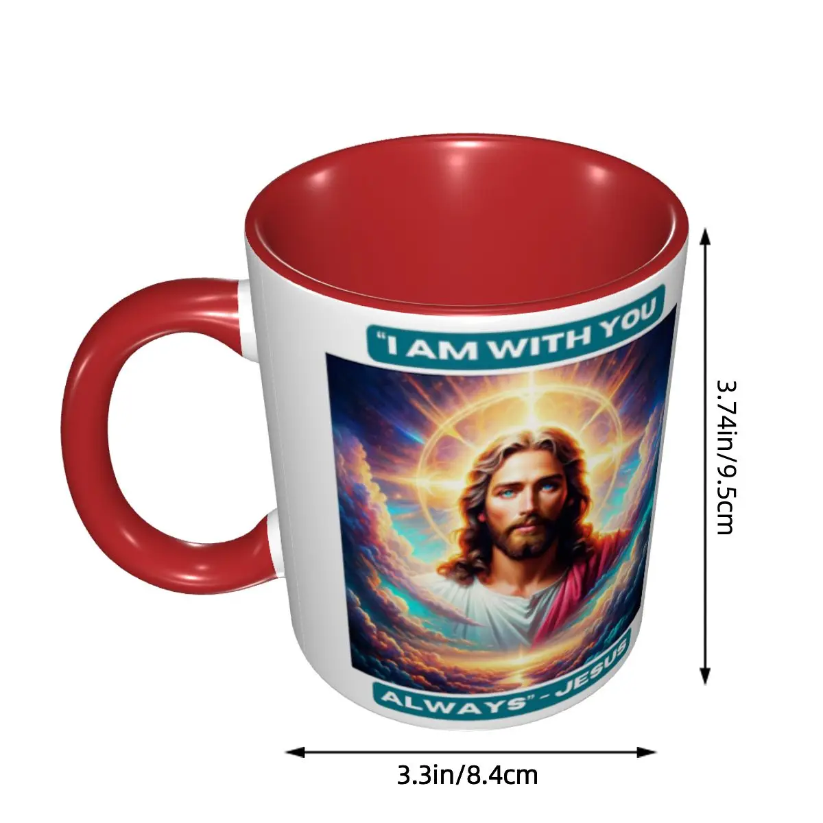 QuotI Am With You Always Jesus Biblical Mug Funny Ceramic Coffee Cups Tea Mugs Milk Cup Drinkware Gift for Friends DIY Custom