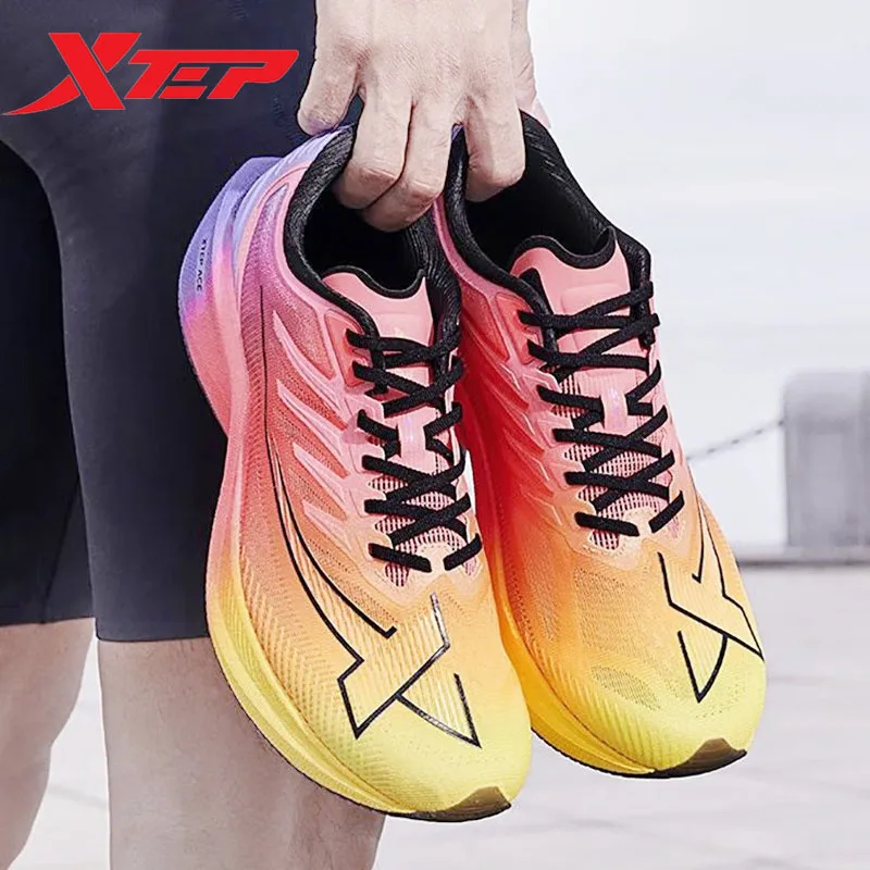 Buty do biegania Xtep One Piece Model 1.0 10km-100km Męskie wygodne antypoślizgowe, odporne na zużycie buty sportowe Trampki 877419110070