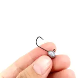 DUODUOYU 5PCS Mini Jig Head Hook Rockfish Barbed Hook Trout Soft Worm Lure Jig Fishing Hook Fishing Tackle