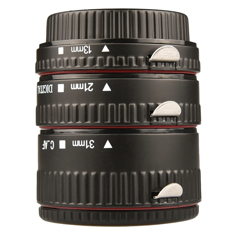 Macro Extension Tube Set 3 Piece Auto Focus Rings And Lens Of SLR Black Compatible For Canons All EF And EF-S Lenses