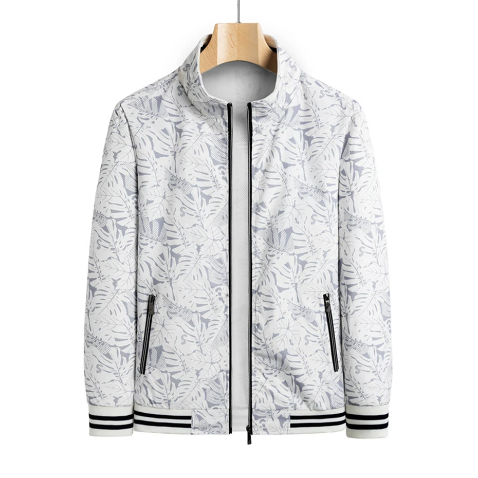 Men's Baseball Jacket Spring Autumn Stand Collar Jackets Coats Male Fashion Casual Peint Coat Outerwear