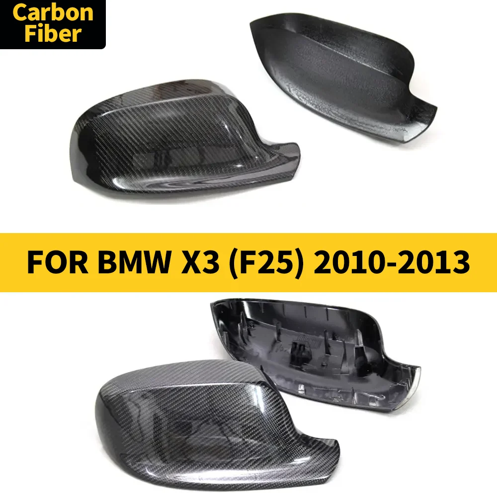 

Rearview Mirror Cover for BMW X3 (F25) 2010-2013 Real Carbon Fiber Side Mirror Shells Frame Replacement Case Protector