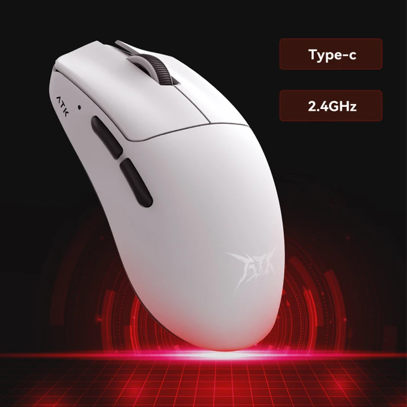 Imagem -06 - Atk Liekong f1 Pro Max Mouse sem Fio Paw3950 com Fio sem Fio Modo Duplo Buraco Menos Leve Jogos para pc Esports Office Ergonômico