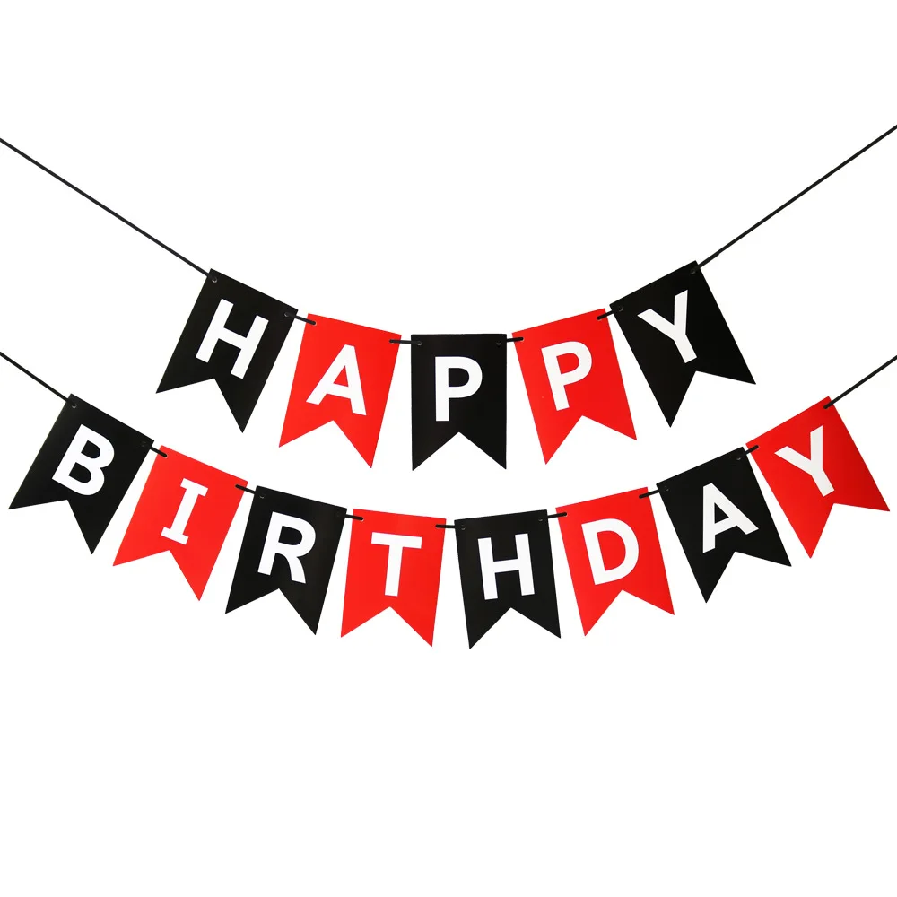 NEW Happy Birthday Banner Bunting Flag Party Decoration Kids Decor Children\'s Ornament Baby Colorful Girl Boy Parti Supplies