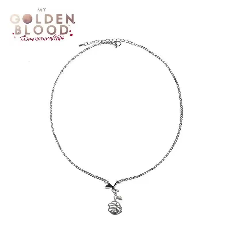 المسلسلات التلفزيونية نفس النمط تأثيري قلادة بلدي الدم الذهبي جوس غاوين للجنسين التيتانيوم الصلب روز قلادة المختنق سلسلة مجوهرات #1