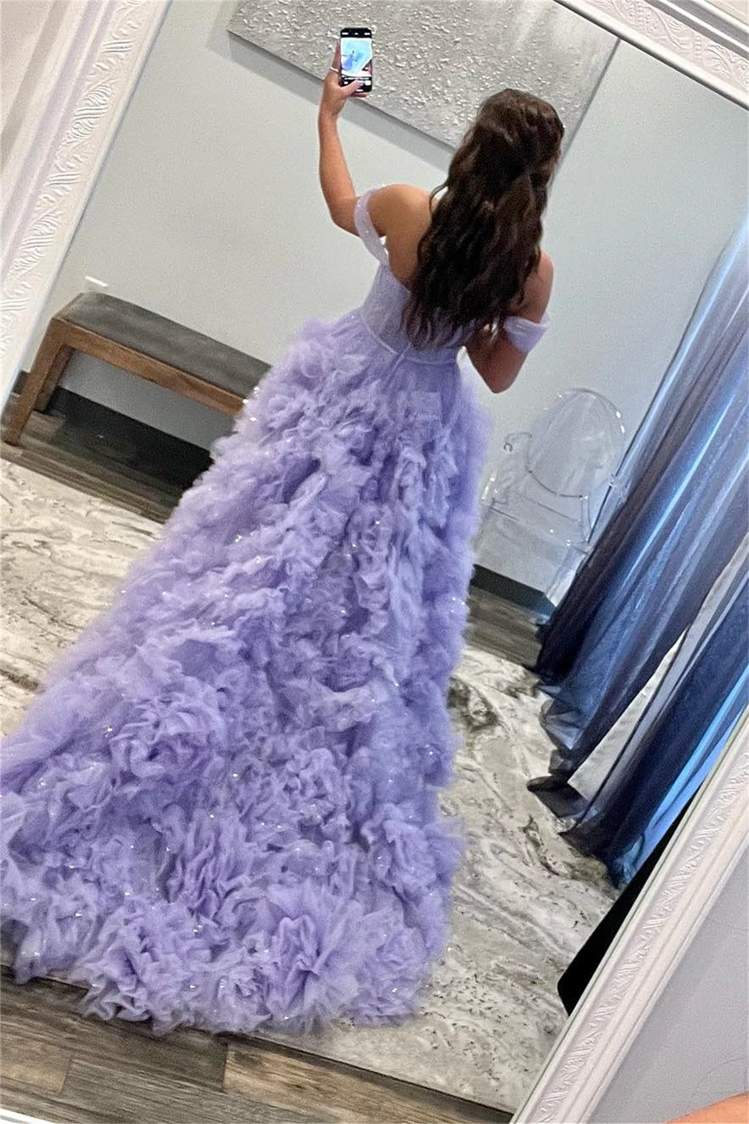 Birthday Party Ball Gown Fluffy Engagement Dress Mesh Layering Line A Luxury Evening Dresses Customized Elly Woman Graduation