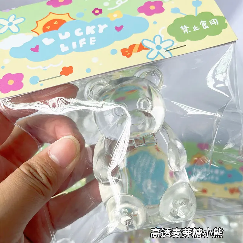 Mochi Taba мягкий милый липкий прозрачный медведь золотой порошок красочные конфеты медведь непоседающие детские игрушки украшения праздничные подарки