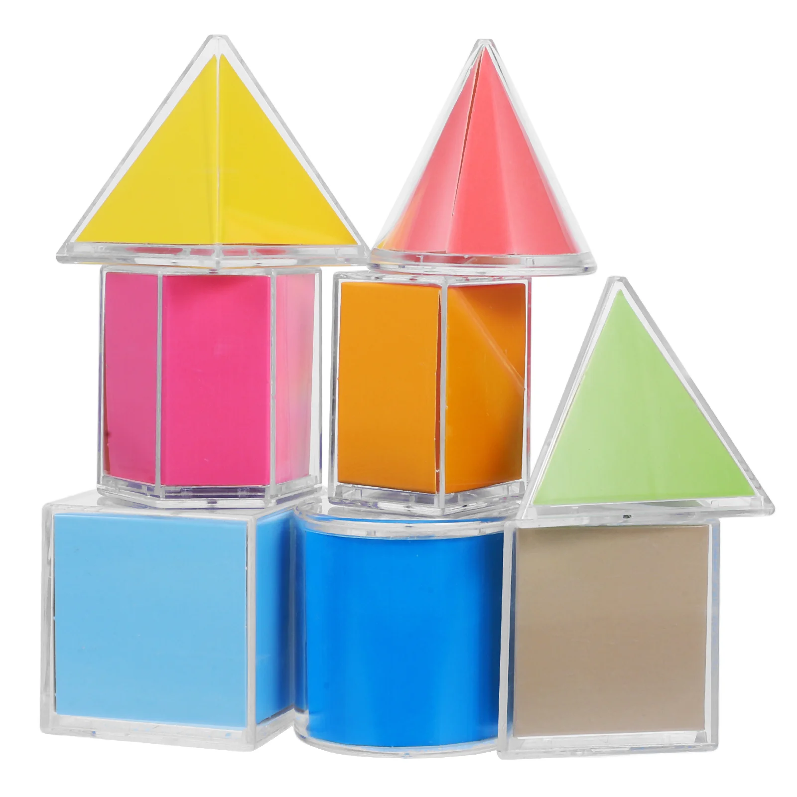 

Geometric Model Math Manipulatives Transparent Foldable Plastic Blocks Solids Educational Students Learning