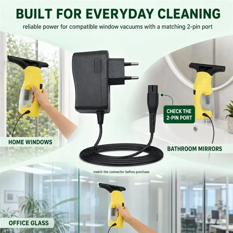 For Karcher WV2,WV5 Premium, WV6, WV60, WV70, WV75 Plus 5.5V Replacement For Window Cleaners- Eu Plug Included