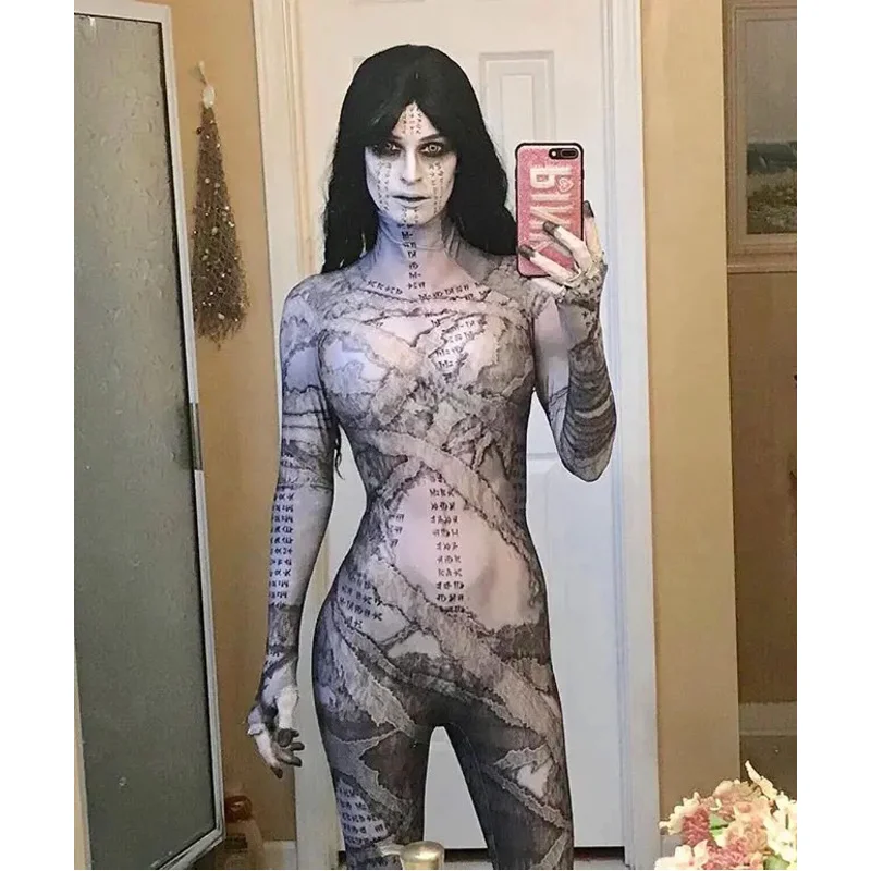 Sky03 adultos niños la momia 2 disfraces Cosplay mujer Anck Su Namun superhéroe Zentai traje Halloween Body 55Hu %