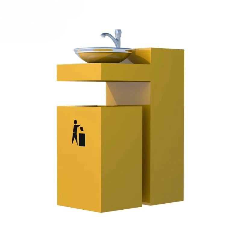 Factory direct sales stainless steel park trash can independent outdoor sink custom service