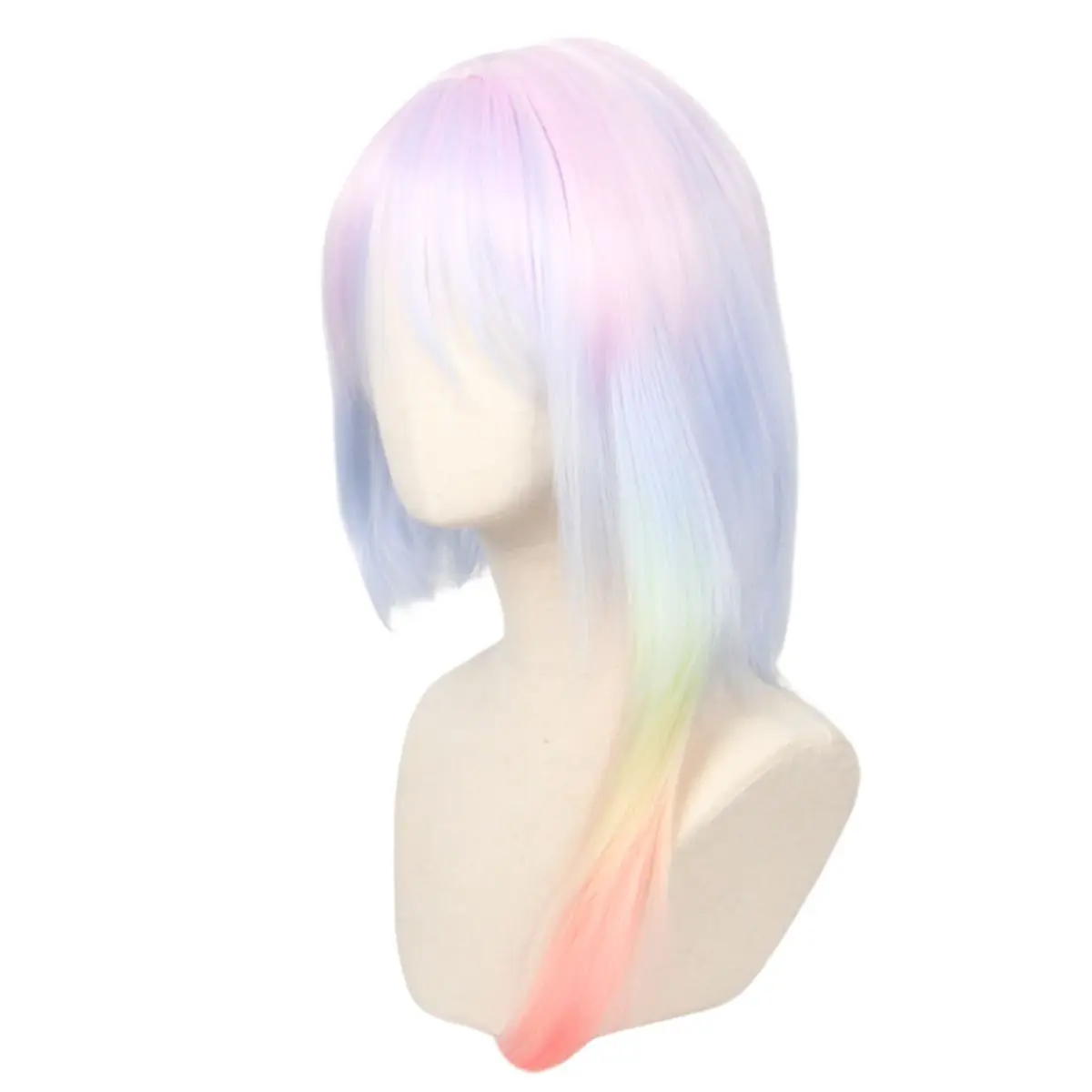 Anxin Fashionable New Product Ombre color Mixed Cyberpunk Lucy Cosplay Synthetic Wig For People Cosplay