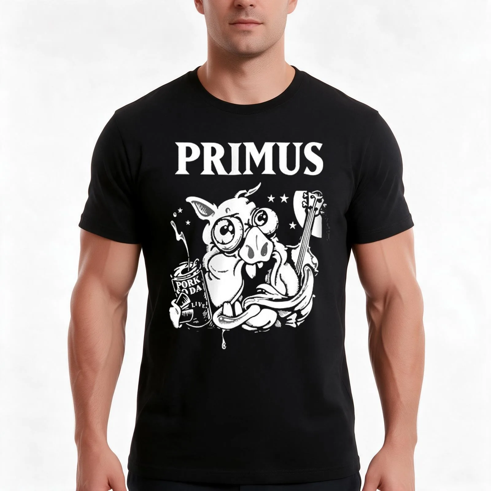 primus logo T-Shirt Summer Casual Cotton Tee Oversized Streetwear Tops Vintage Graphic Print Loose Fit Short Sleeve