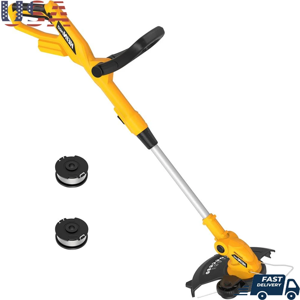 Cordless String Trimmer Edger Compact 3-in-1 Tool Compatible with Dewalt 20V MAX Battery Automatic Line Feed 12