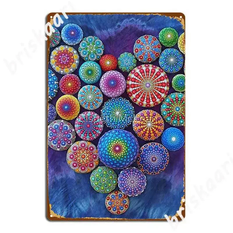Love Rocks Mandala Stone Collection By Elspeth Mclean Metal Signs Pub Mural Funny Mural Painting Metal Posters
