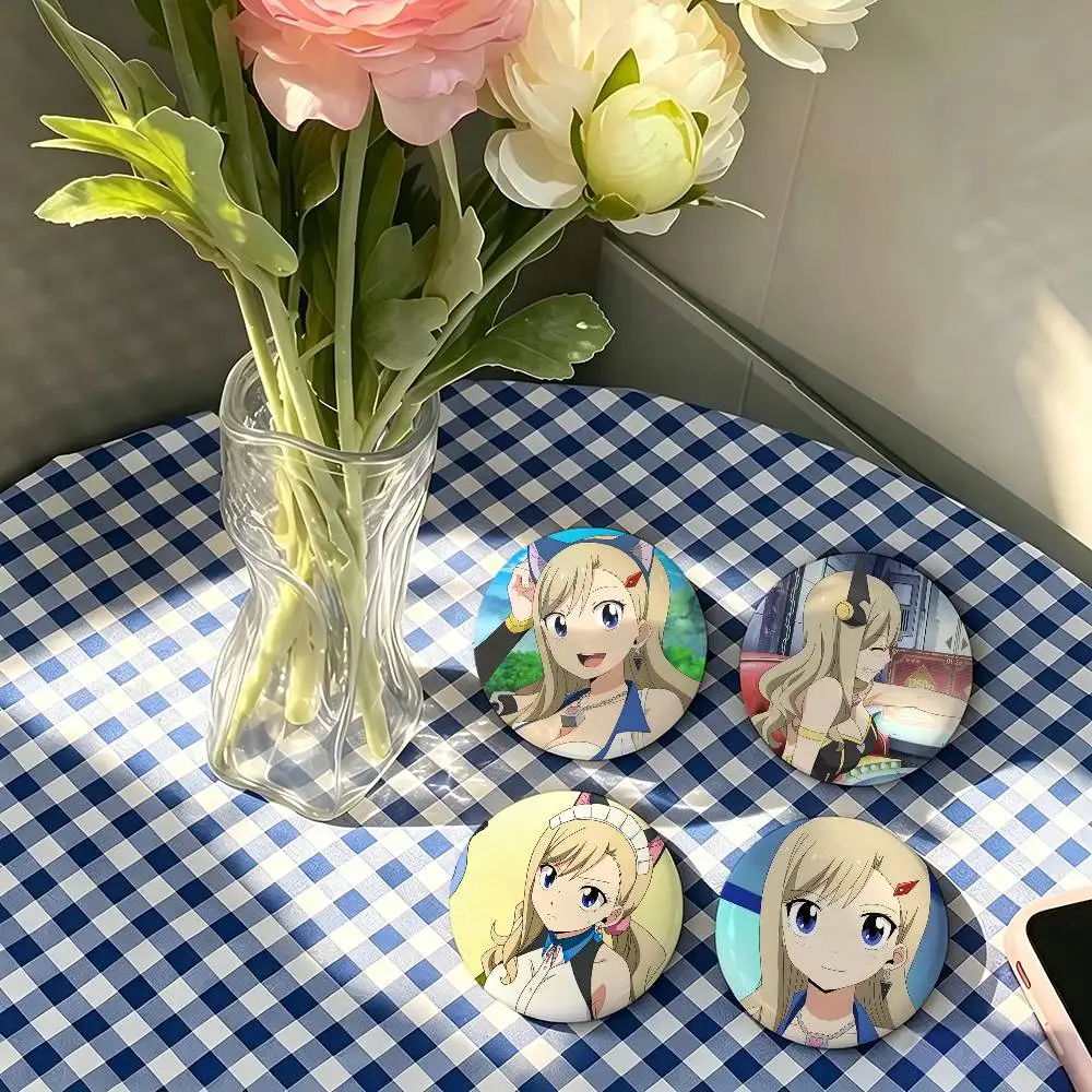 1pc Rebecca Bluegarden EDENS ZERO Cartoon Style Badge Brooches On Backpack Decoration Round Enamel Pins For Accessorys