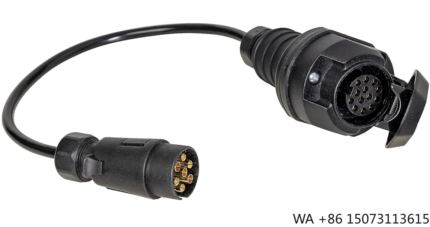12V 13-Pin Female to 7-Pin Male Trailer Adapter Cable for Caravan Motorhome