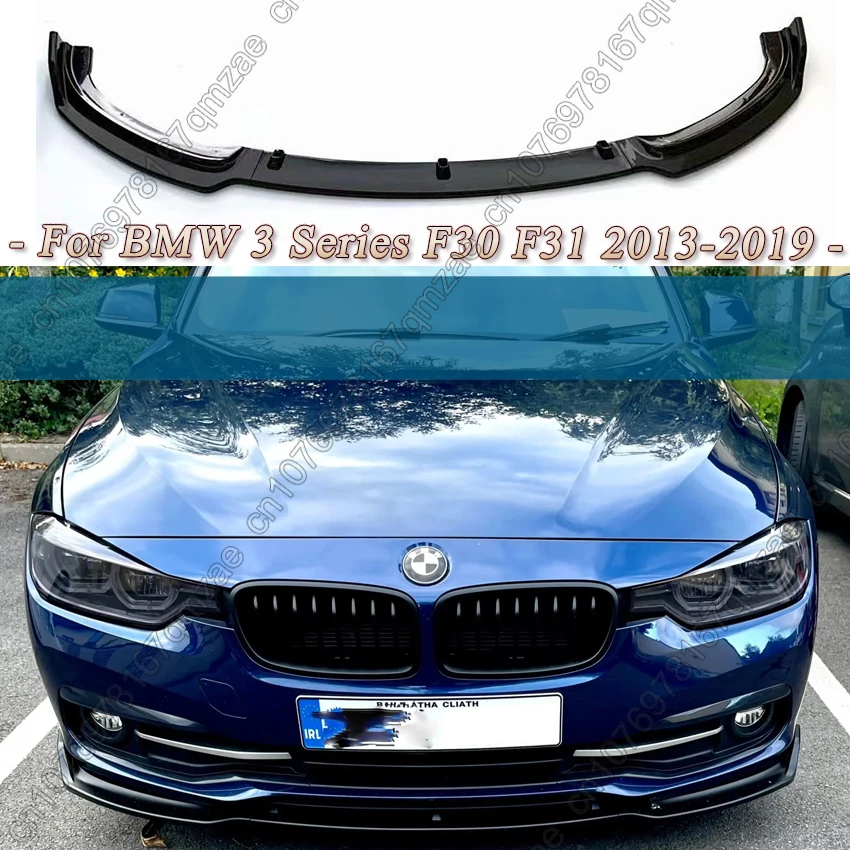 

Черный спойлер-сплиттер ABS-бампер Canard Lip Splitter для BMW 3 серии F30 F31 2013-2019 3 шт. автомобильный передний бампер, комплекты кузова для губ