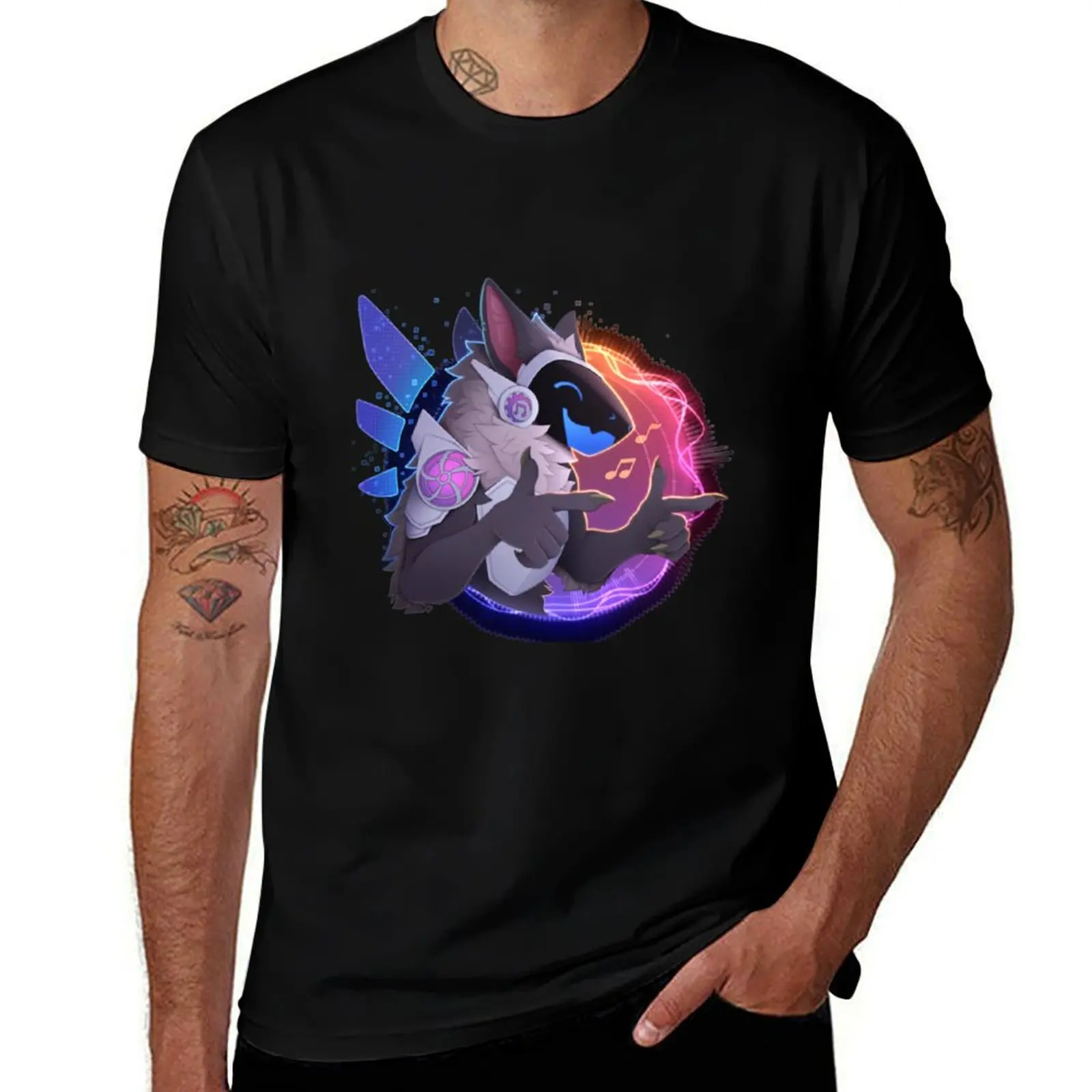 

Disco protogen T-Shirt anime tshirt cotton t shirts man 100% T-Shirt