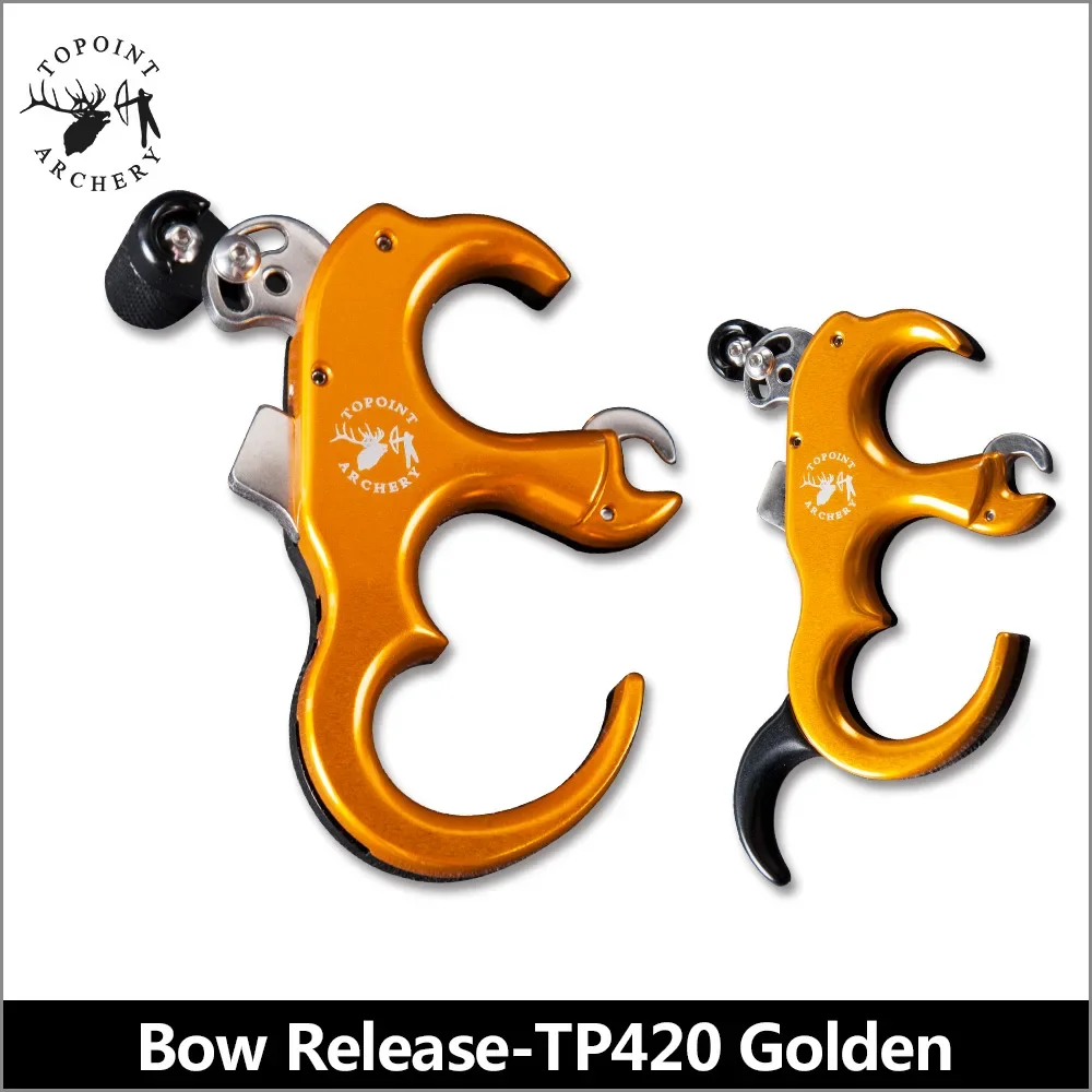 Topoint Archery Handheld Release TP420 3 4 Finger Available Adjustable Sensitive Release For Target Compound Bow OEM ODM