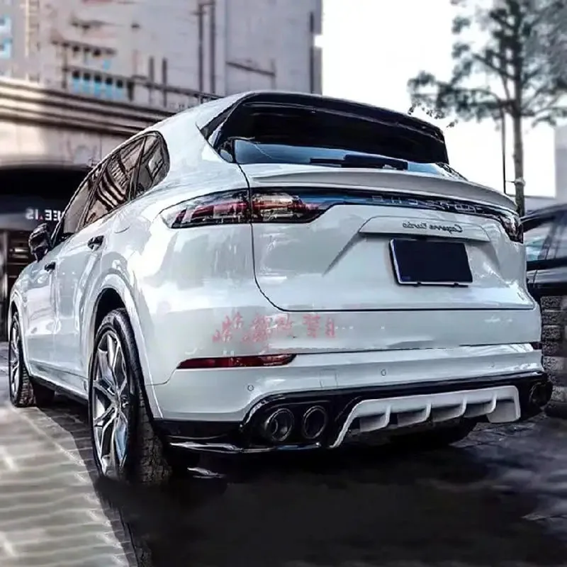 Spoiler nero ala per Porsche Cayenne 2018-2023 Spoiler Top Wings Black Lip Body Kit Splitter Trunk Trim Affix Stick