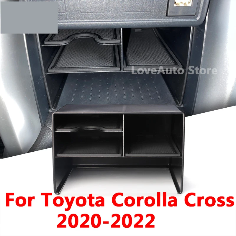 

For Toyota Corolla Cross 2020 2021 2022 Car Central Control Storage Box Car Multi-grid Multi-functional Storage Box Accessories