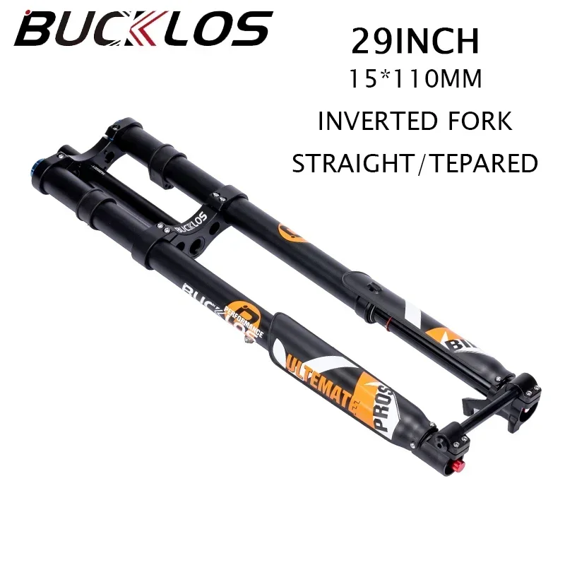 

BUCKLOS 29 Mtb Air Fork Suspension 180mm Travel Downhill Mountain Bike Fork 15*110mm Thru Axle AM XC DH Bicycle Fork 28.6mm