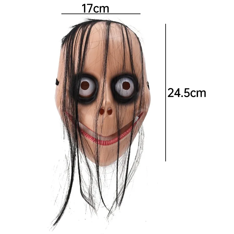 Maschera da clown spaventoso horror di Halloween per adulti Bambini Costume cosplay Party Prop Decorazione per casa stregata leggera a pieno facciale
