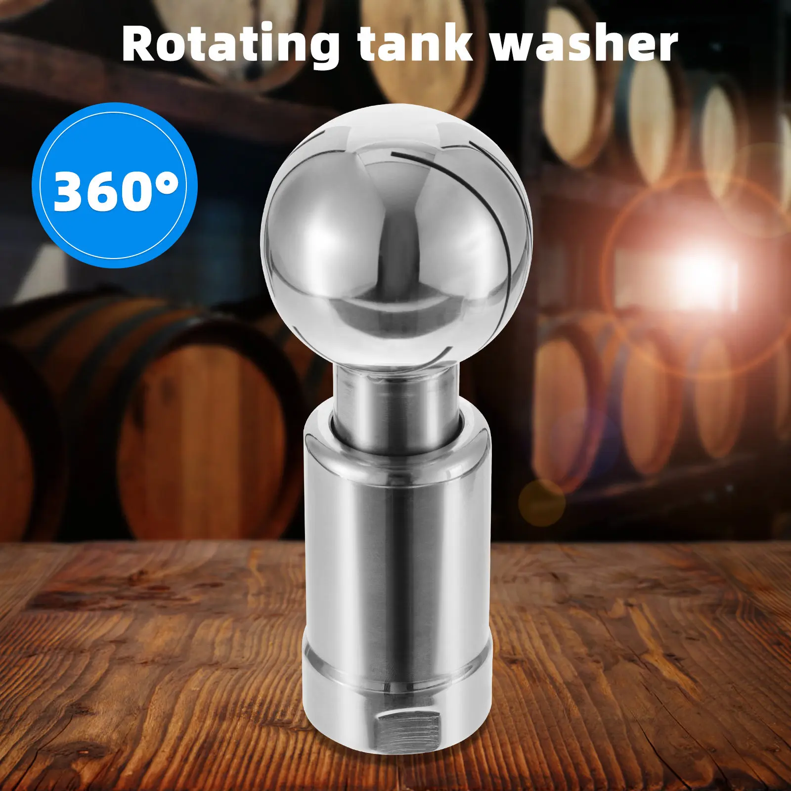 1Pcs Stainless Steel 360 Degree Rotatory Spray Ball Tank Cleaning Tool Corrosion Resistant Tank Washing Ball Uniform Wall