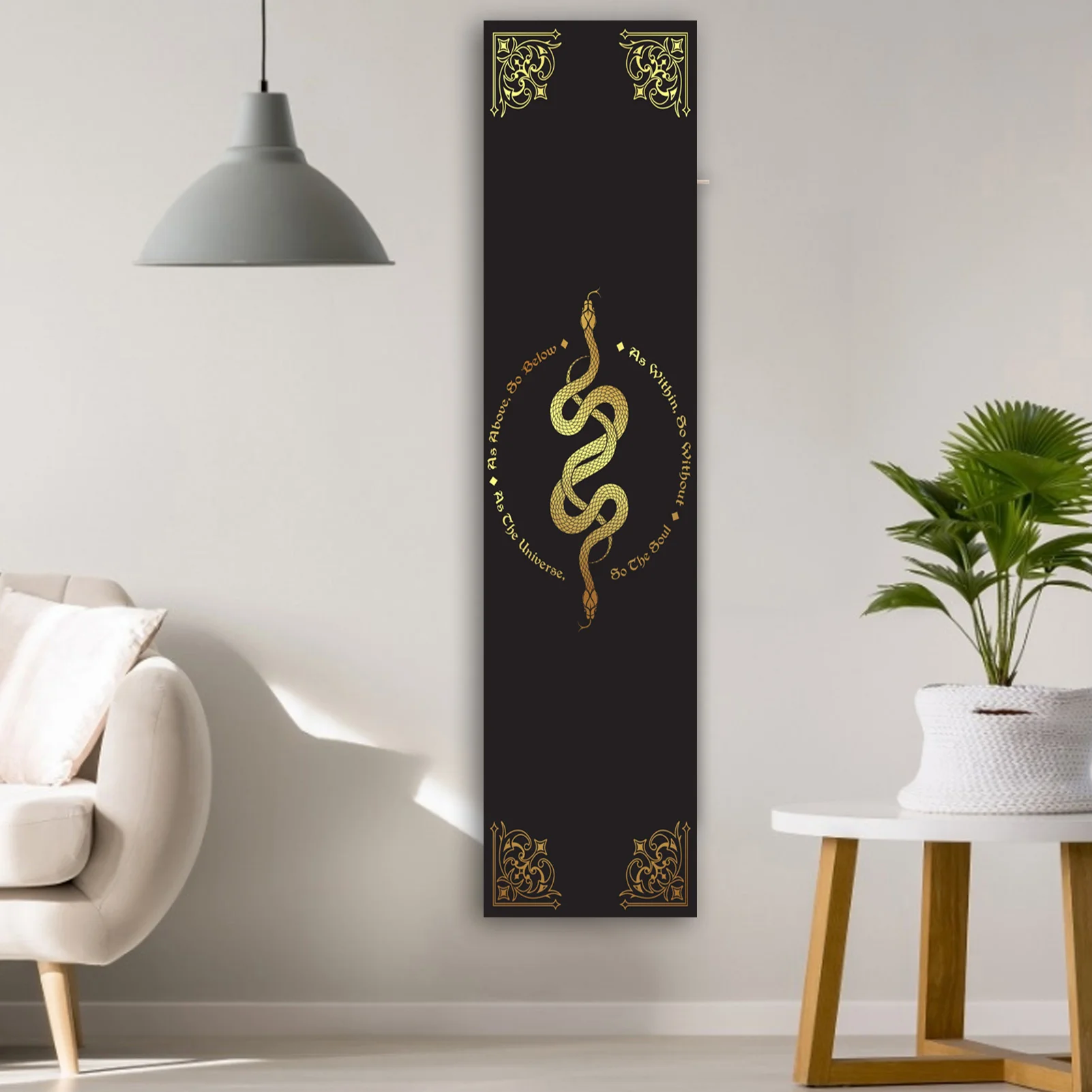 Black Cat Snake Totem Moon Tapestry Dark Color System Living Room Bedroom Bathroom Wall Hangings Home Decoration Decor