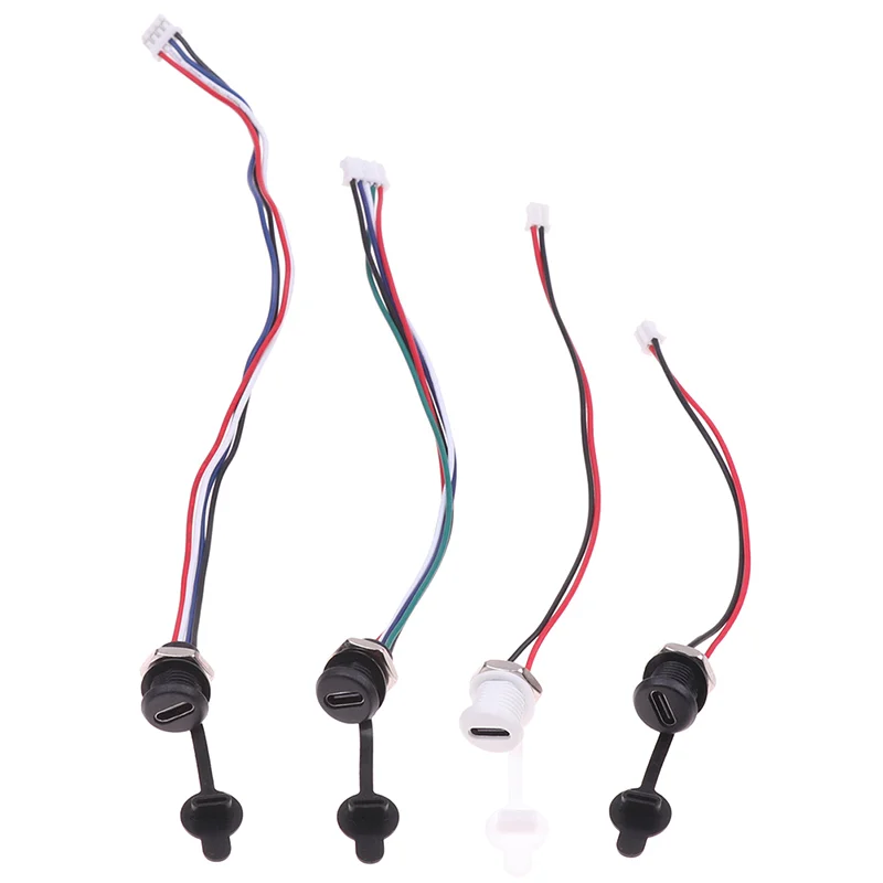 TPC 방수 고전류 고속 충전 잭 포트 USB 커넥터 타입-C 방수 PH 2.0 너트 고정 플레이트 여성형