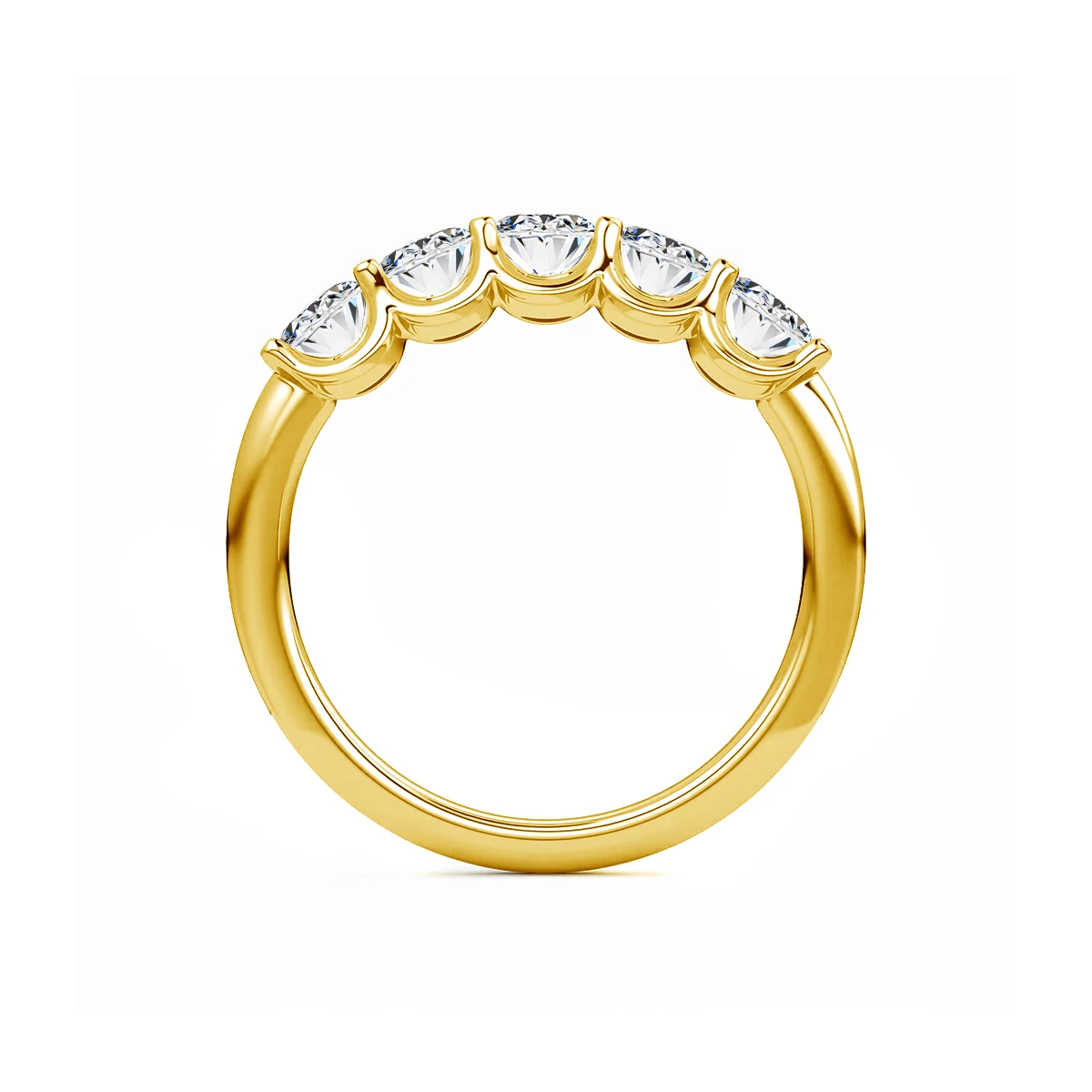 Ovale Moissanit-Ringe für Damen, 925er Silber, Ring mit fünf Steinen, stapelbar, als Ehering oder Verlobungsring, edler Schmuck, Geschenk, GRA-zertifiziert. – Detail 3