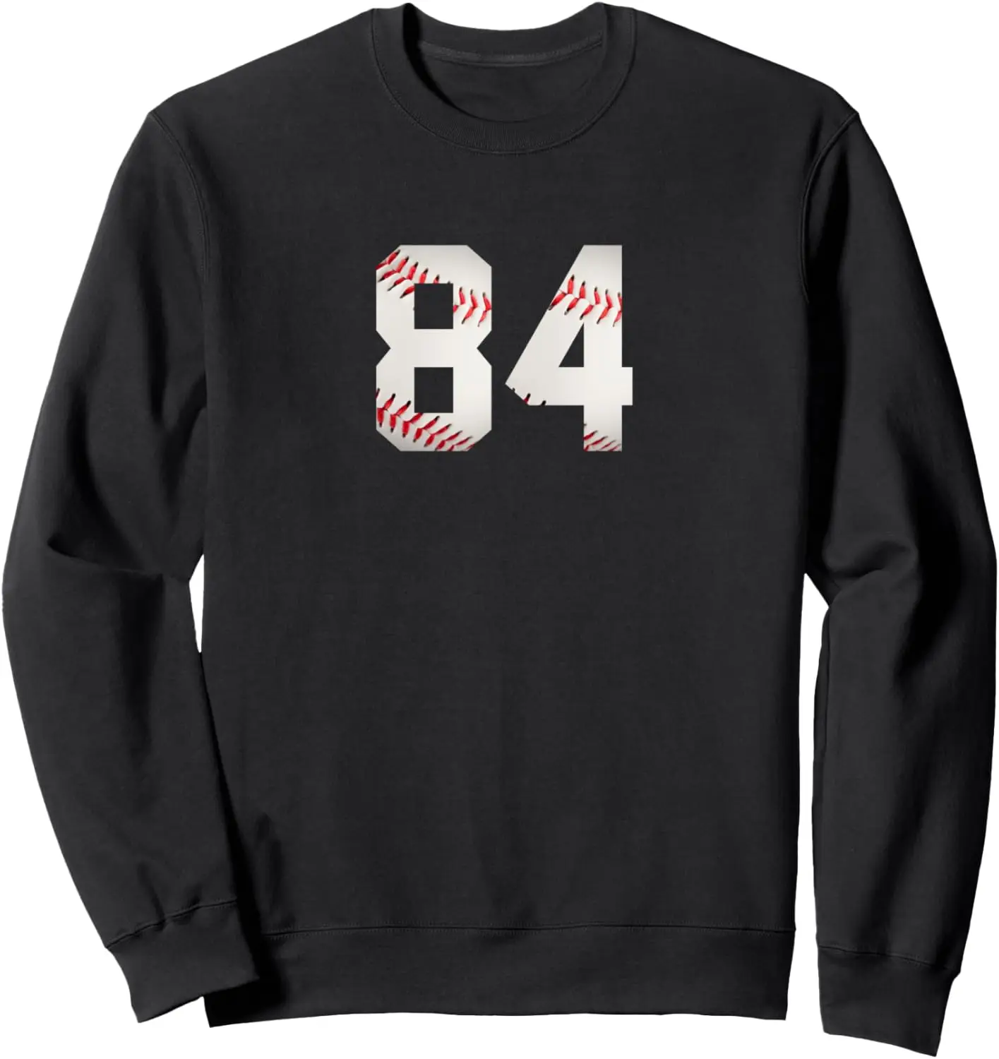 Number 84 - Minimalist Birthday Baseball Player Numbered Sweatshirt