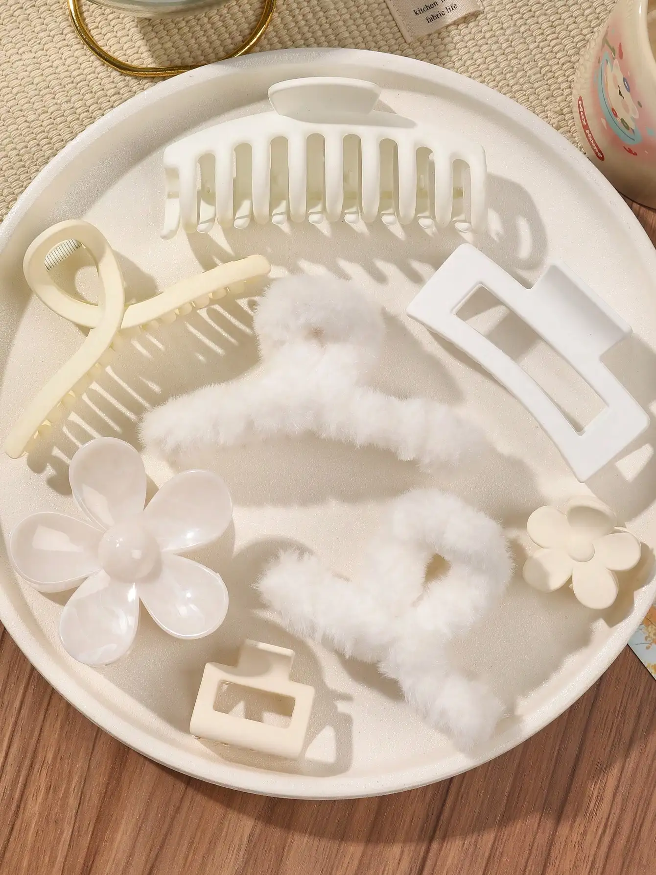 8 Stück Herbst-Winter-Rosa-Mode-Haarschmuck für Frauen, 4,9 Zoll große Haarklammern, matte Bananenklammer, starker Halt, Kieferklammer – Detail 16