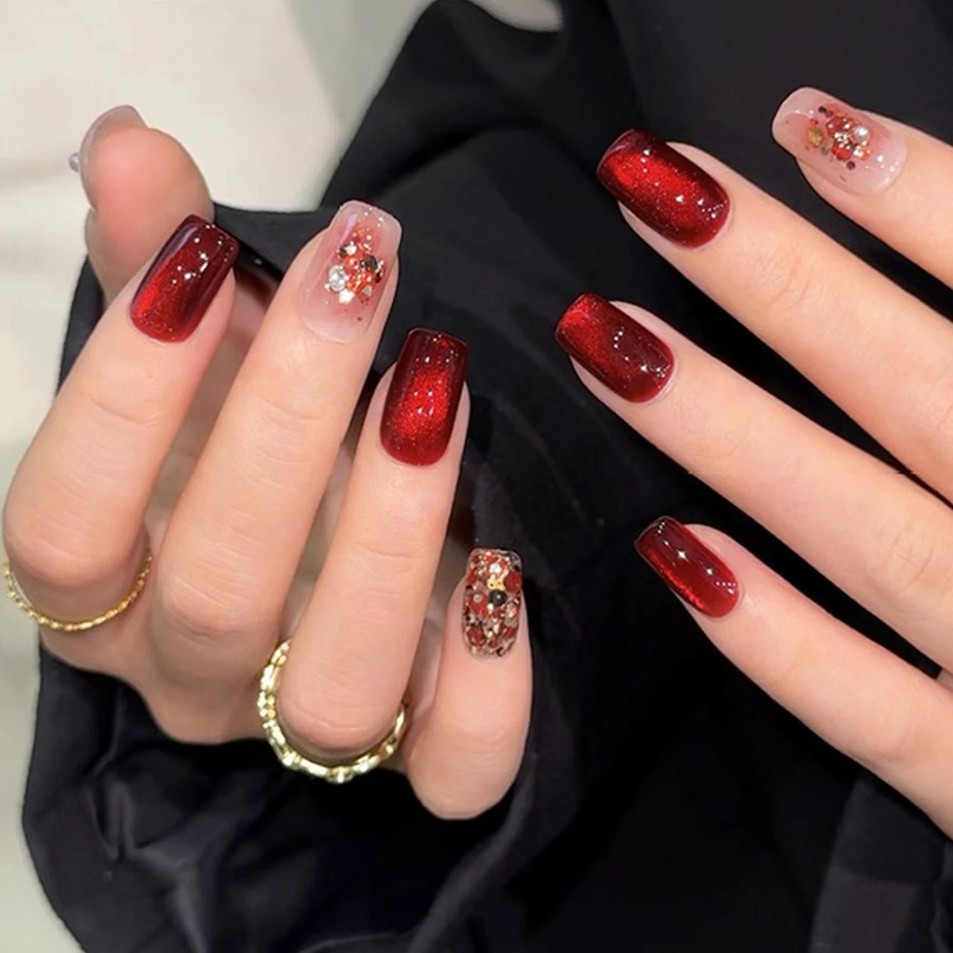 WS 6-Farben 10 ml rote Glasperle Katze Magnetgel Ultra Shine Semi Permanent Soak Off UV Gel Weihnachten Maniküre Nail Art Lack – Detail 9