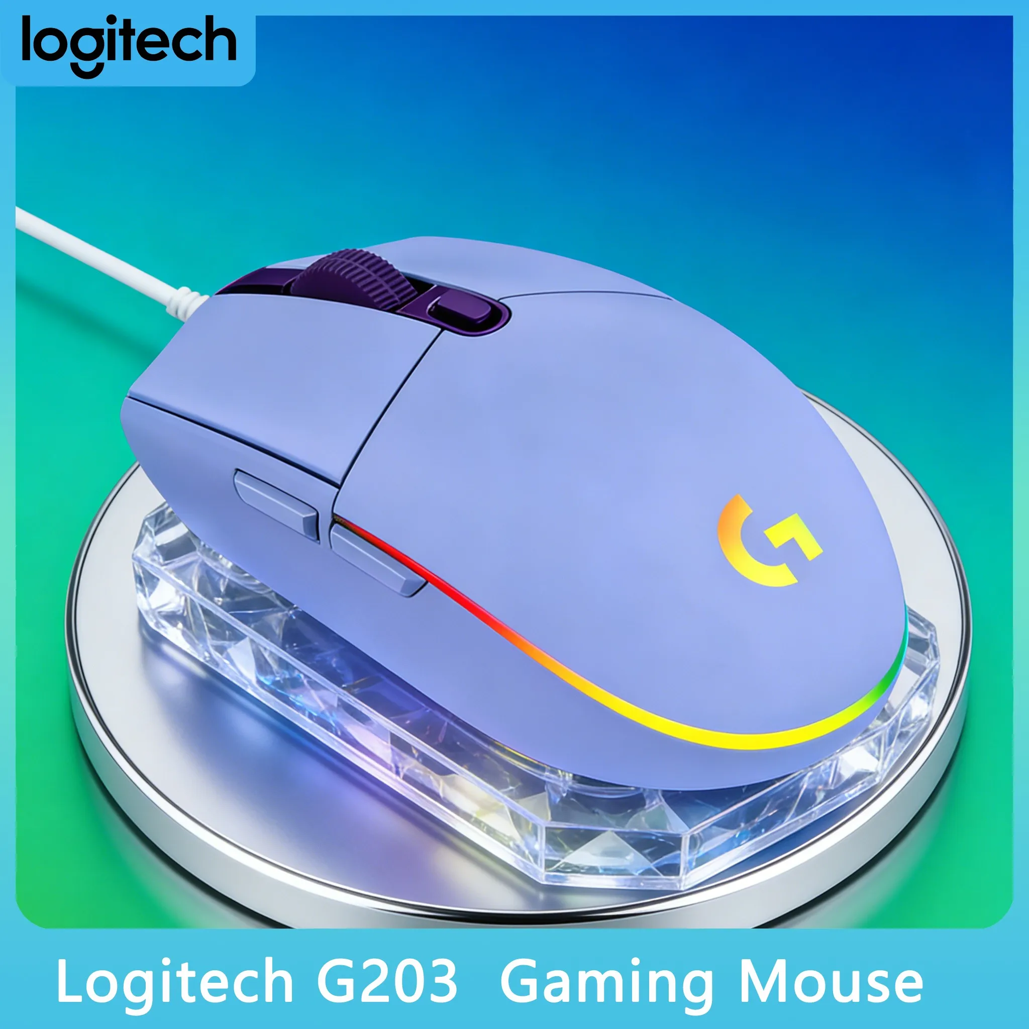 

Ergonomic Logitech G203 Comfort Grip for Long Time Play
