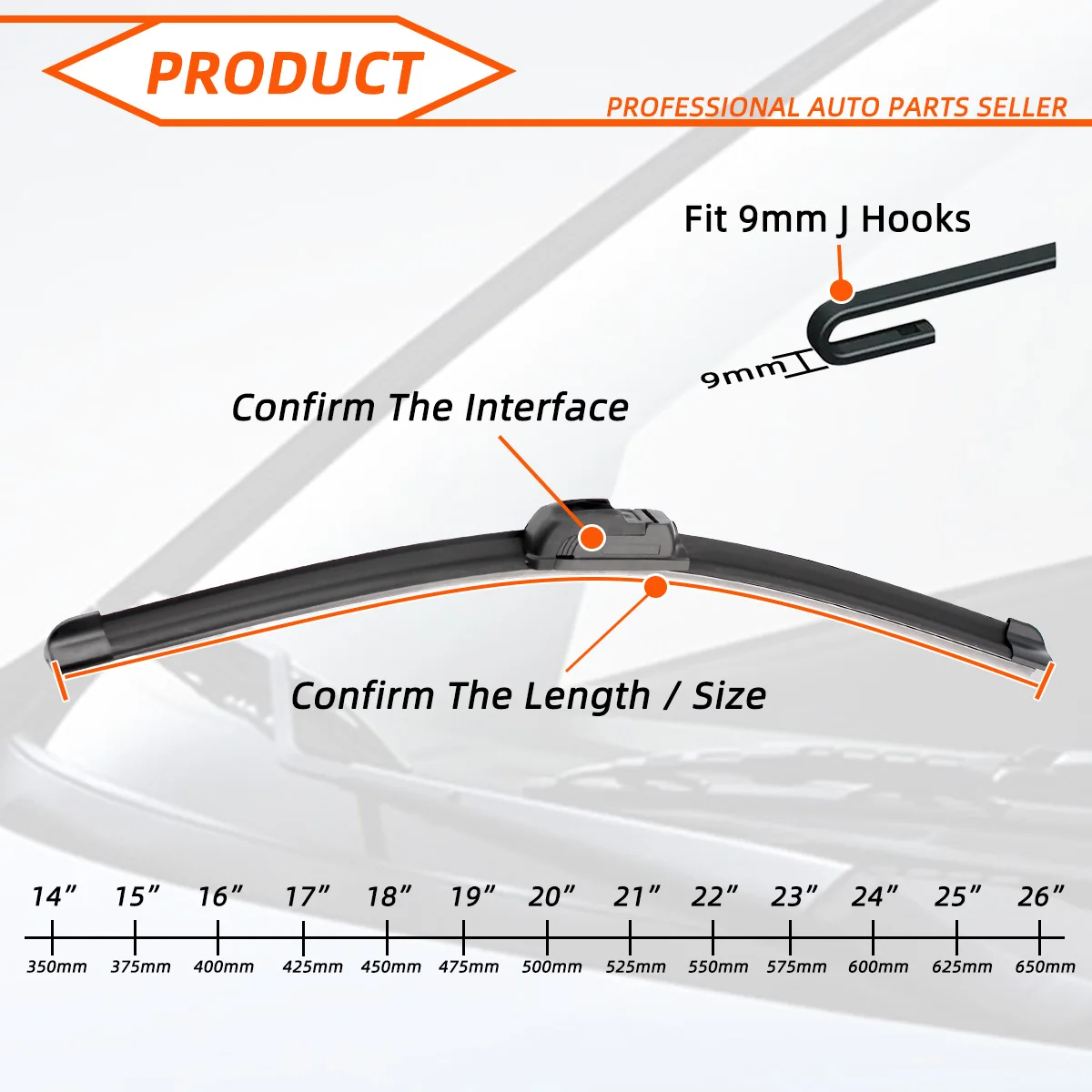 Car Windshield Windscreen Front Rear Wiper Blade Rubber Accessories For Honda Civic Tourer Estate 26\