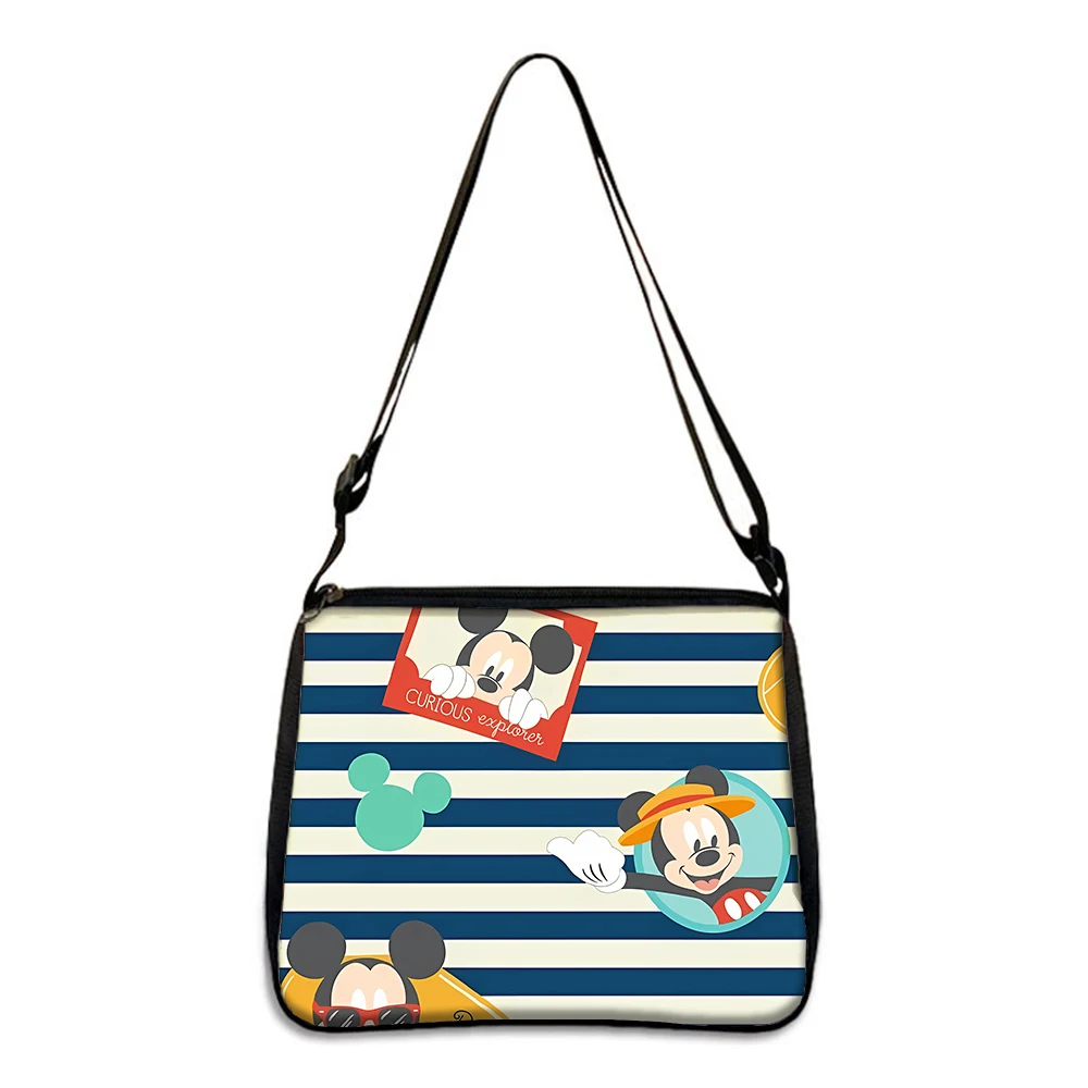 Disney Shoulder Bag Cartoon Mickey Mouse Minnie Printing Crossbody Bags for Women Men Couple Cute Large Capacity Portable Pack