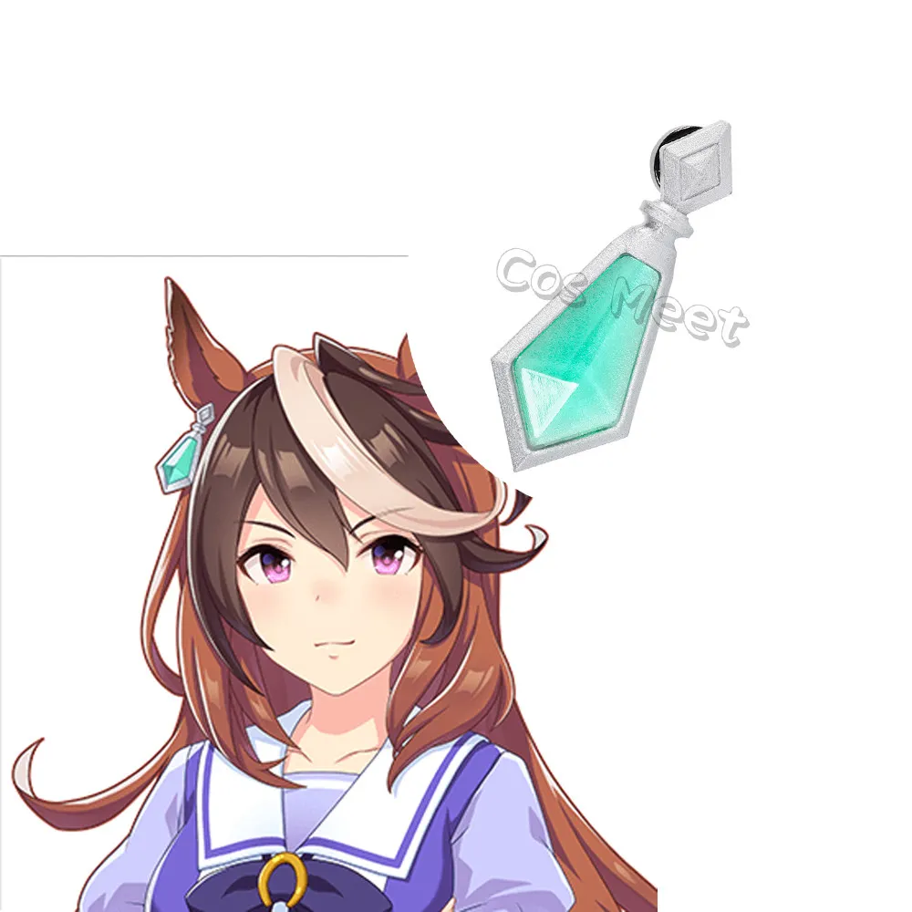 Umamusume Pretty Derby Symboli Rudolf 코스프레 가발 갈색 머리 귀와 꼬리 여성 소녀 할로윈 파티 역할 놀이 액세서리