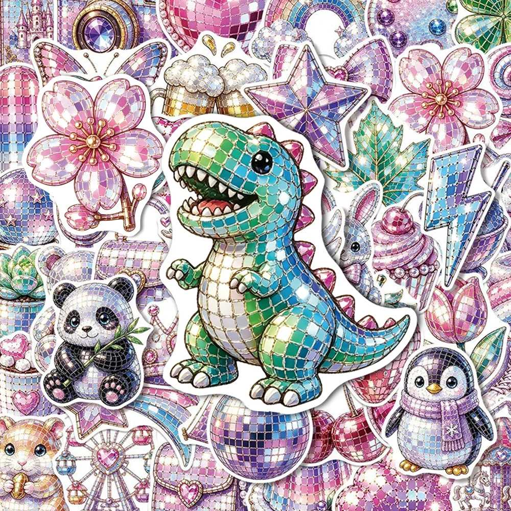 10/30/50pcs Retro Aesthetic Y2K Disco Graffiti Stickers Cute Cartoon DIY Sticker Toy Decorative Guitar Helmet Waterproof Sticker