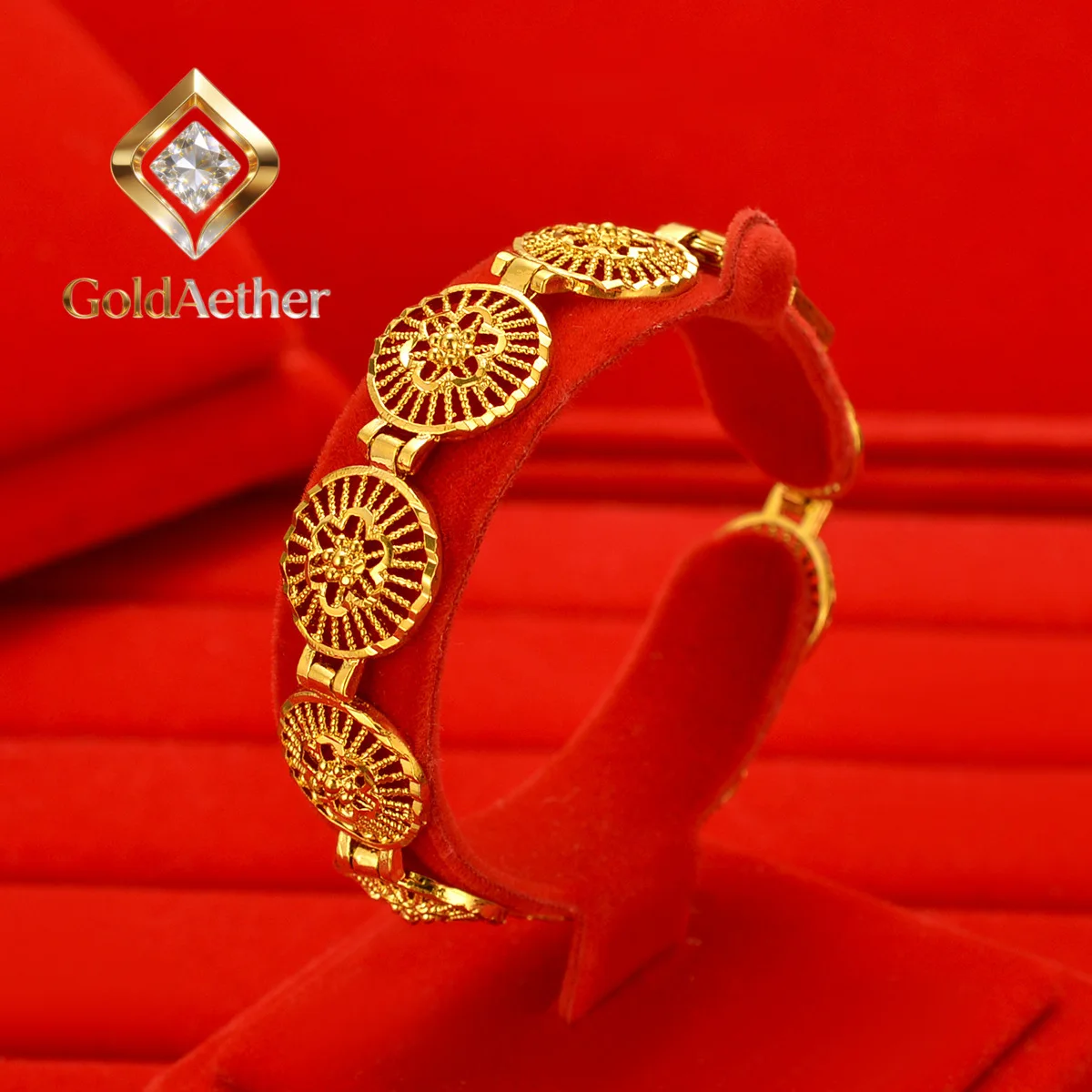 GoldNouveau Women's 24K Gold AU999 Heart Pendant Necklace | Hammered-textured heart with silver braid chain, ethnic simplicity