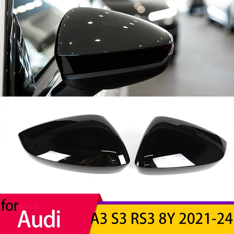 

Rearview Mirror Cap Wing Side Mirror Cover Fit For Audi A3 S3 RS3 8Y RS 3 2021-2024 Car Rearview Mirror Cover Side