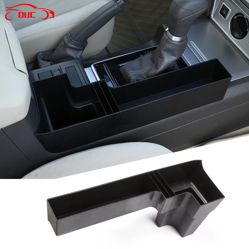 

ABS Black Center Console Side Storage Box Multi-Function Mobile Phone Tray For Toyota Land Cruiser Prado FJ150 150 2010-2019