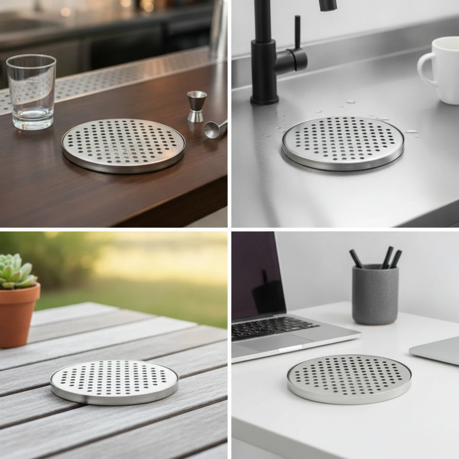 Perforated Liquid Collection Tray Tray Easy to Clean Stainless Steel Liquid Collection Tray Tray Heavy-Duty Spacious